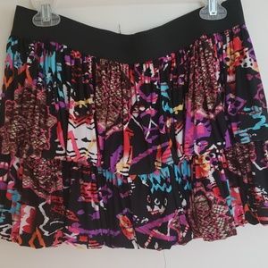 Ruffled multicolored miniskirt